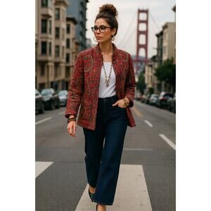 MSRP $160  Quilted 100% Cotton Chica’s Reversible Jacket – Size XL Fits Up to 1X